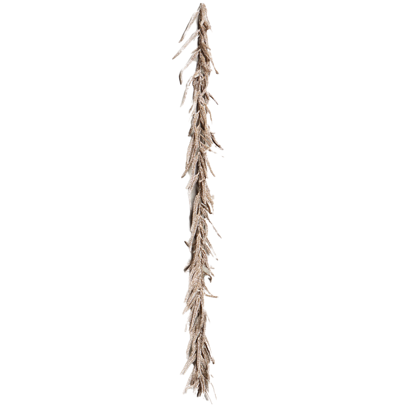 Frosted LED Gold Holiday Garland