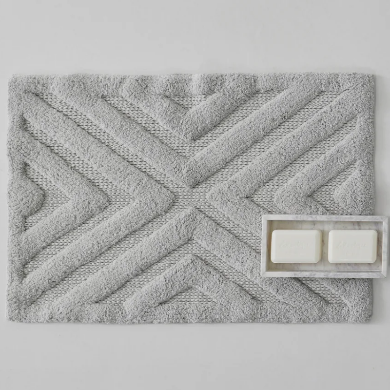 Grey Diamond Bath Mat