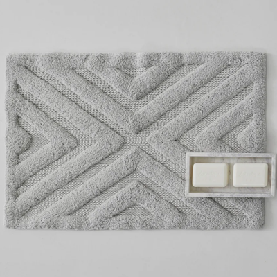 Grey Diamond Bath Mat