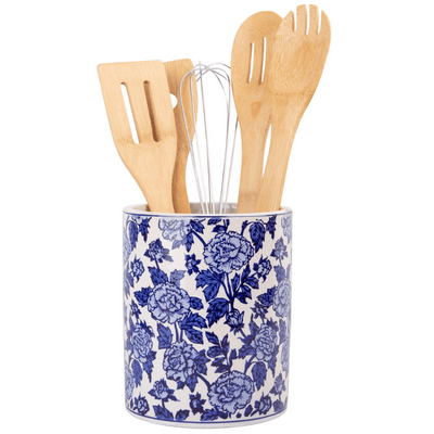 Blue & White Utensil Crock