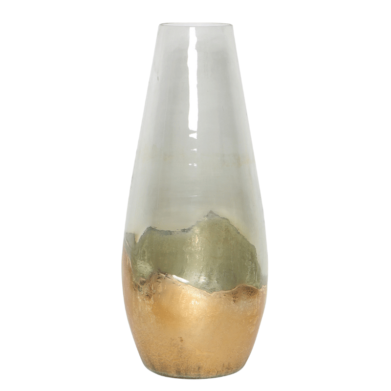 Sol Gold Dipped Glass Vase