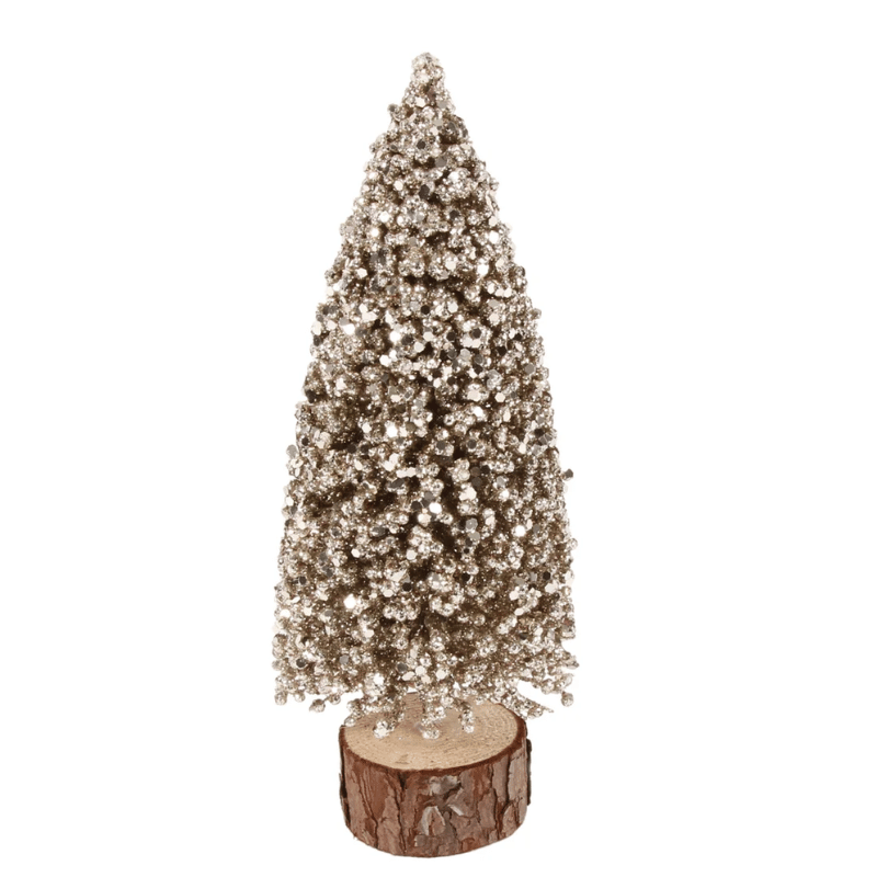 Small Champagne Shimmer Cone Tree