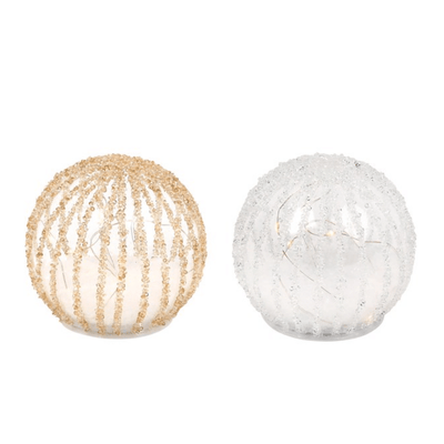 LED Glow Ball Decor - Set of 2