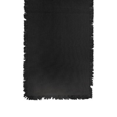 Sutton Fringe Black Table Runner