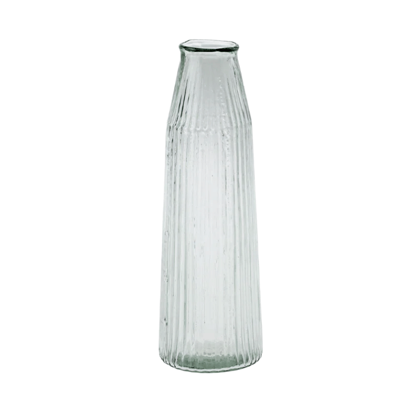 Ribbed Glass Vase