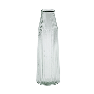 Ribbed Glass Vase