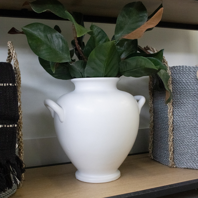 Constance White 2-Handle Vase