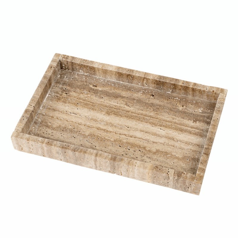 Large Rectangular Travertine Tray