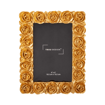 4"x6" Gold Rose Frame