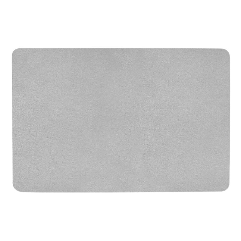 Studio Leather Silver Rectangle Placemat