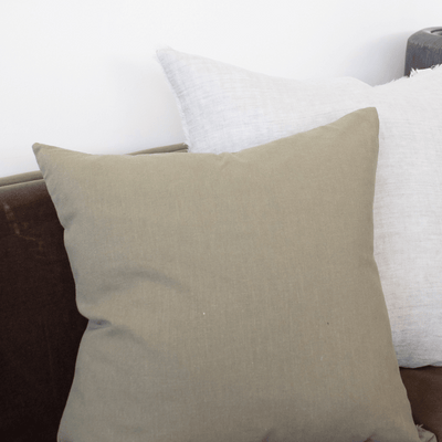 Olive Sarina Linen/Cotton Pillow