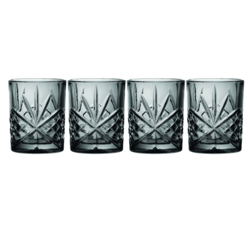 Dublin Midnight Double Old-Fashioned Drinking Glasses - Set of 4