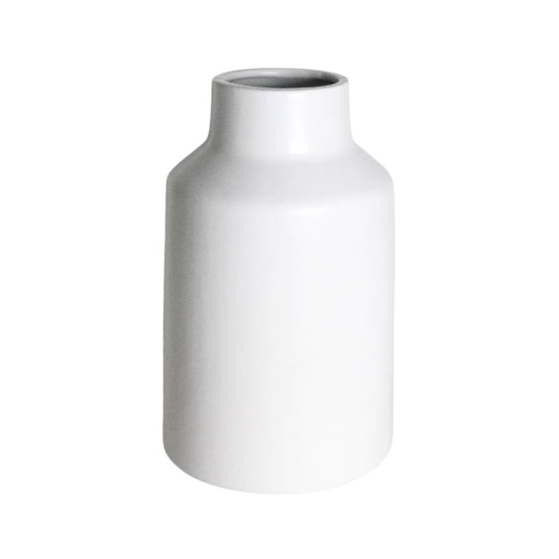 Modern White Wide Vase