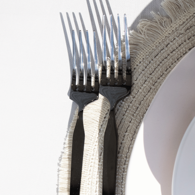 20-Piece Black Podium Flatware Set