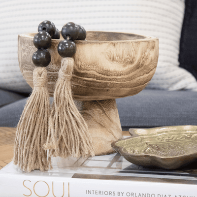 Decorative Wooden Pedestal Bowl