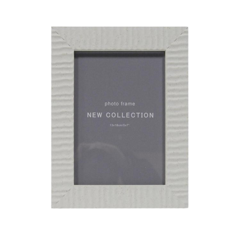 5x7 Cream Ridged Picture Frame