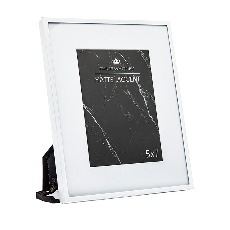 5x7 Thin Matte White Picture Frame