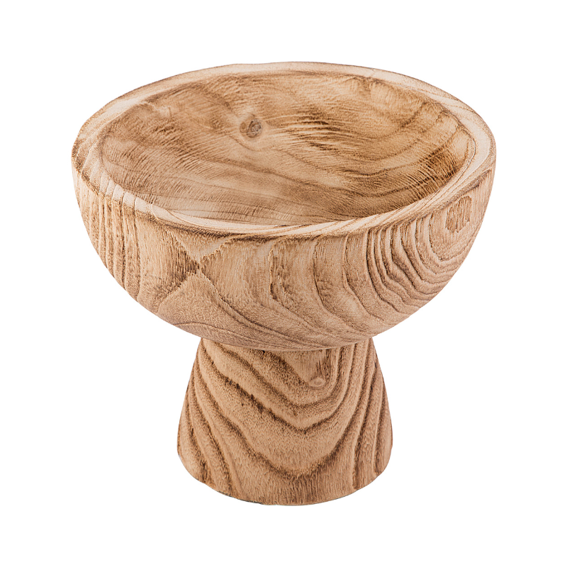 Decorative Wooden Pedestal Bowl