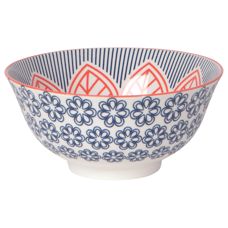 Medium Red Floral Cora Bowl