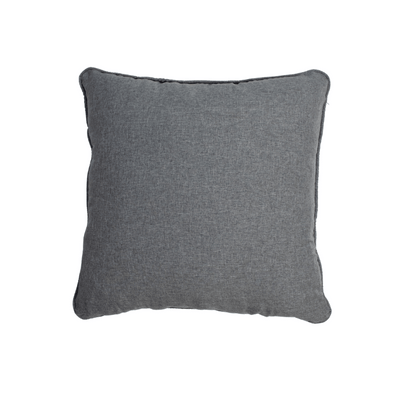 Grey Solid Pillow with Piping