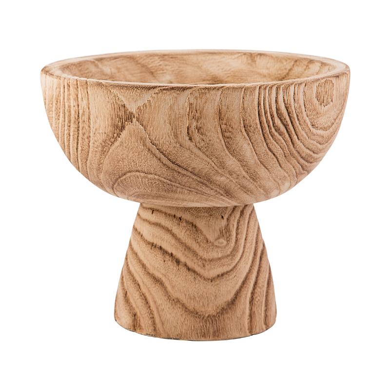 Decorative Wooden Pedestal Bowl