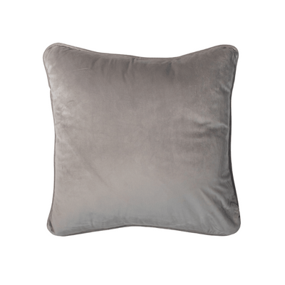 Light Grey Solid Velvet Pillow