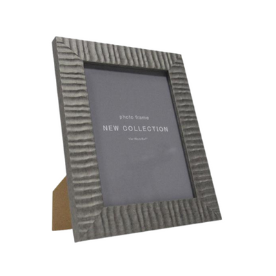 5x7 Grey Ridged Picture Frame