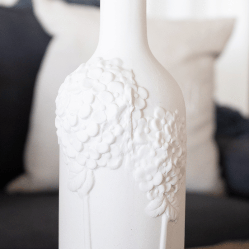 Large Floral Bottle Vase