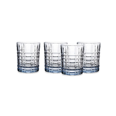 Boundary Blue Double Old-Fashioned Glasses - Set of 4