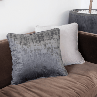 Light Grey Solid Velvet Pillow