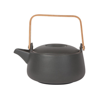 Matte Black Orb Teapot