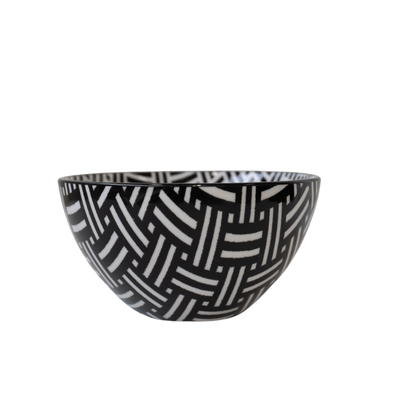 Weave Black & White Dipping Bowl