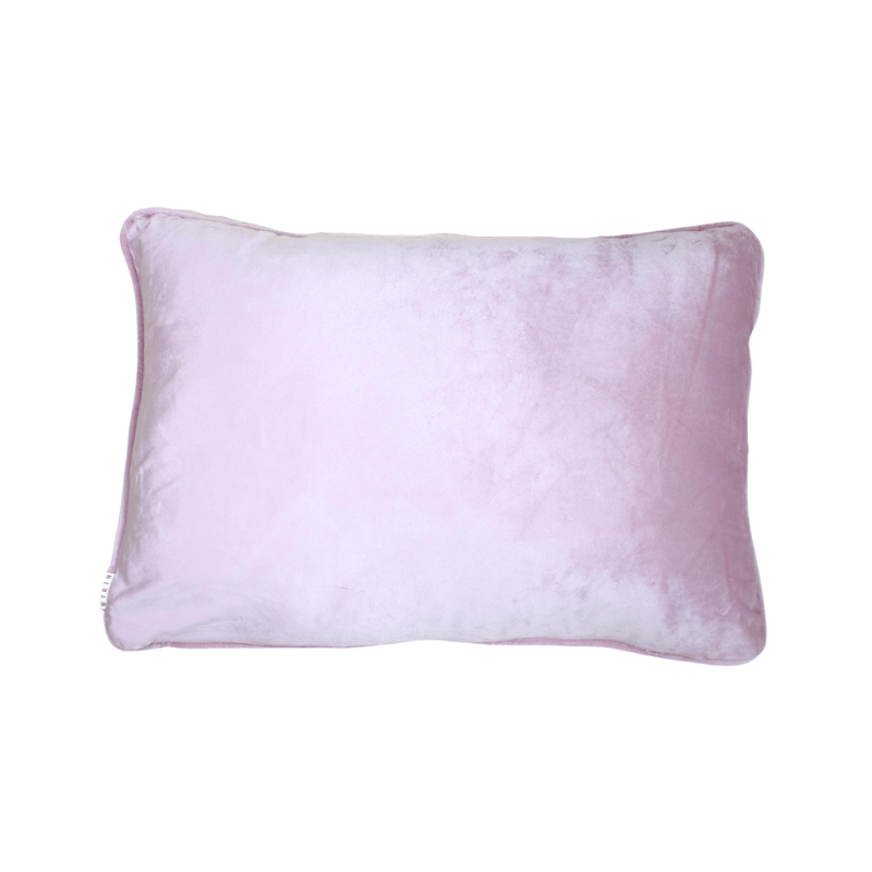 Blush Solid Velvet Lumbar Pillow