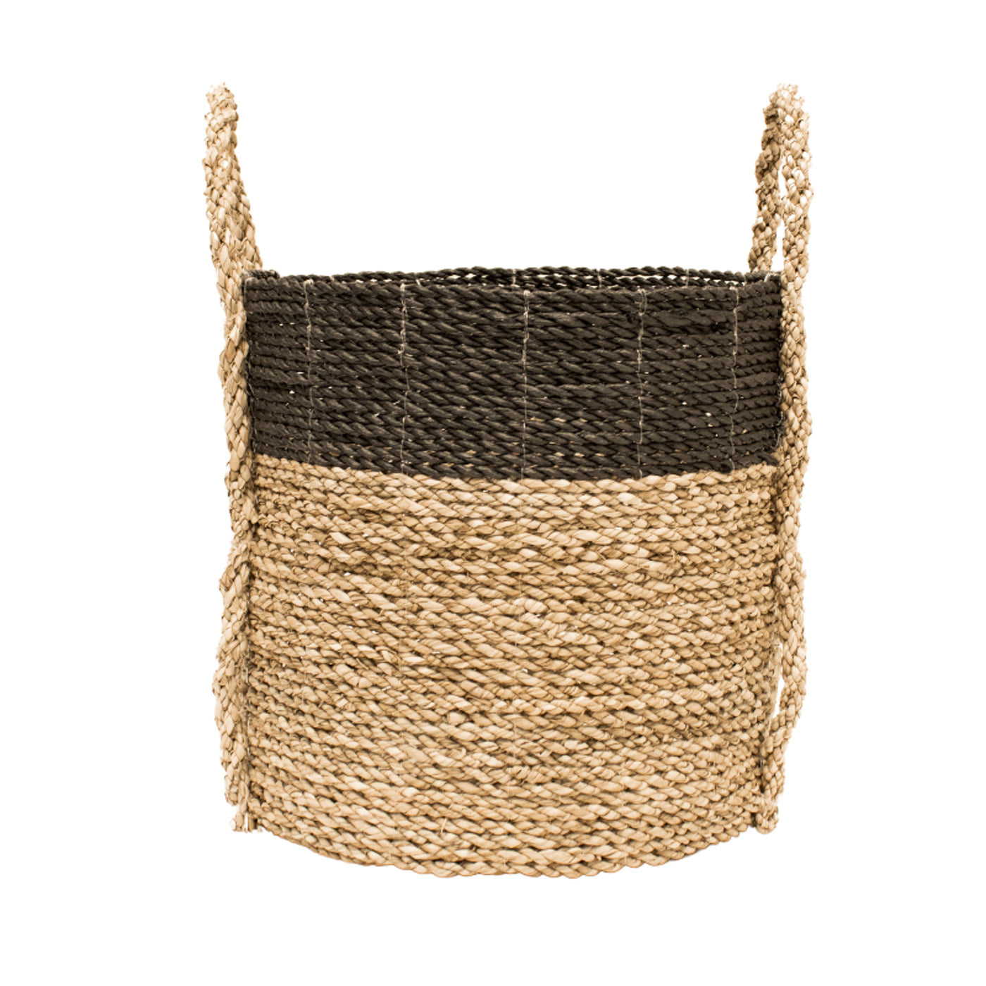 Handled Small Laundry Basket, Black