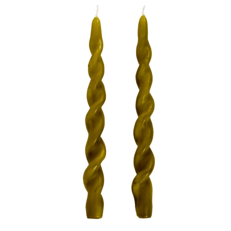 Moss Spiral Tapers - Set of 2