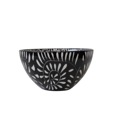 Burst Black & White Dipping Bowl