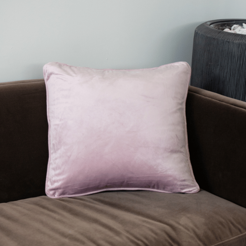 Blush Solid Velvet Pillow