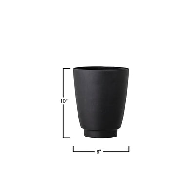 Textured Metal Small Tapered Planter