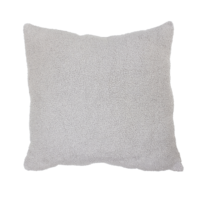 Light Grey Teddy Fur Pillow