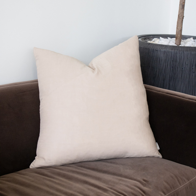 Tan Lori Cotton/Linen Pillow