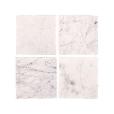 Calista Square Marble Coasters – Set of 4