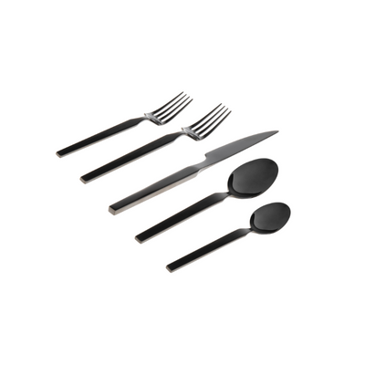 20-Piece Black Podium Flatware Set