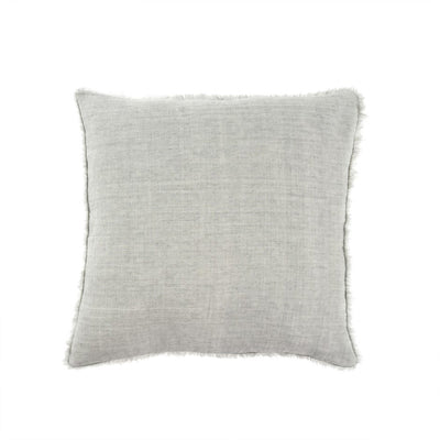Lina Linen Pillow, Flint Gray