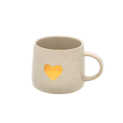 Gold Heart Coffee Mug