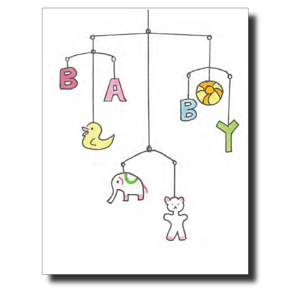 Baby Mobile Greeting Card