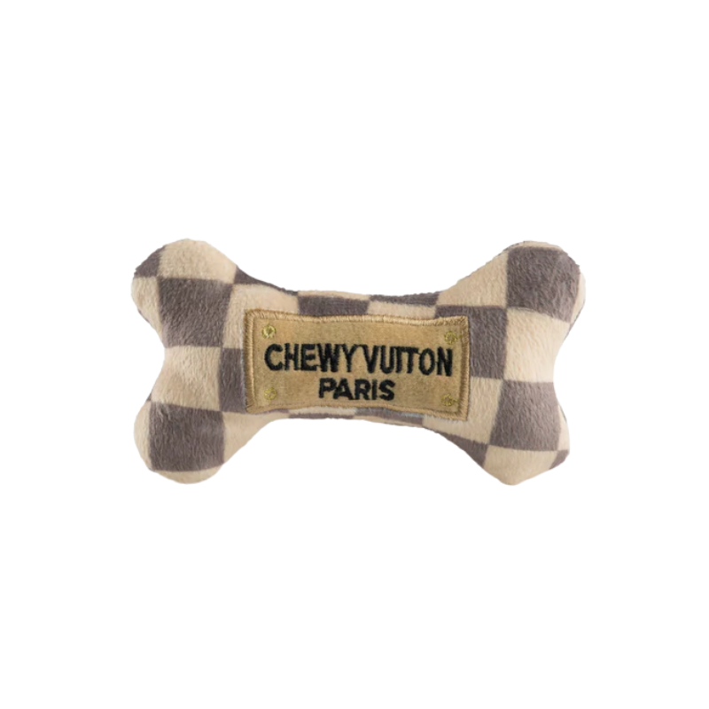 Checker Chewy Vuiton Bone - Small